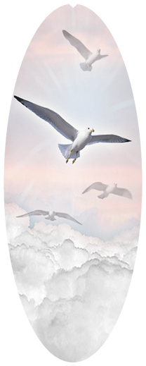 DNSA18-101-PK Journey Home Clouds Birds Pink